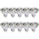 10 x LED Glas Leuchtmittel Reflektor GU5,3 5W = 35W warmweiß 2700K flood 38° DIMMBAR