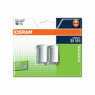 2 x Osram Starter Longlife ST151 4-22W 230V Reihenschaltung