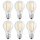 6 x Osram LED Filament Leuchtmittel Birnenform 10W = 100W E27 klar warmweiß 2700K