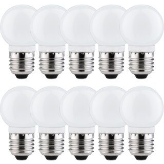 10 x Paulmann LED Leuchtmittel Tropfen 2,5W = 20W E27 opal warmweiß 2700K