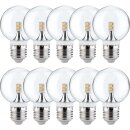 10 x Paulmann LED Mini Globe G60 2,5W fast 25W E27 Klar Kugel Warmweiß 2700K