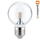 10 x Paulmann LED Mini Globe G60 2,5W fast 25W E27 Klar Kugel Warmweiß 2700K