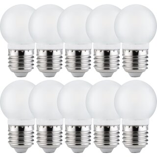 10 x Paulmann LED Leuchtmittel Tropfen 2,5W E27 Satin satiniert 200lm Kugel warmweiß 2700K