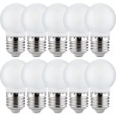 10 x Paulmann LED Leuchtmittel Tropfen 2,5W E27 Satin satiniert 200lm Kugel warmweiß 2700K