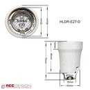 Fassung Porzellan Keramik E14 E27 E40 Sockel LED Bügel Winkel Lampenfassung E27 mit M10 Halterung