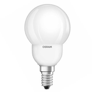 Osram Energiesparlampe Tropfen Superstar 9W E14 matt warmweiß 2700K