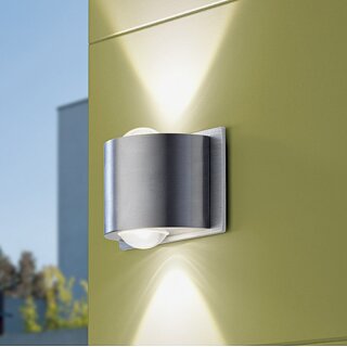 Starlux LED Wandleuchte Alba I Außen & Innen Up & Down 2W IP54 Aluminium silber