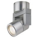 Starlux LED Wandleuchte Trovo Außen & Innen schwenkbar Osram 5,5W = 50W GU10 IP54 Aluminium silber