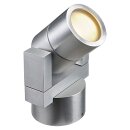 Starlux LED Wandleuchte Trovo Außen & Innen schwenkbar Osram 5,5W = 50W GU10 IP54 Aluminium silber