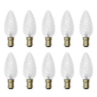 10 x Kerze Glühbirne 25W B15 Matt gedreht Glühlampe B15d 25 Watt Glühlampe Glühlampen