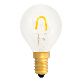 LED curved filament Tropfen 0,6W E14 klar Glas extra warmweiß 2400K