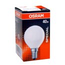 1 x Osram Tropfen 40W E14 Matt Ofen Lampe 300°...