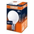 1 x Osram Tropfen 40W E14 Matt Ofen Lampe 300° Special Spc Oven P 40 Watt