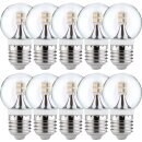 10 x Paulmann LED Leuchtmittel Tropfen 4W fast 40W E27 Klar 400lm Kugel warmweiß 2700K