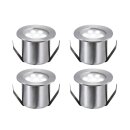 4 x Paulmann Bodeneinbauleuchten-Ergänzung Special Line Mini Edelstahl Rund