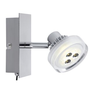 Paulmann LED Strahler Spotlight Gloria Balken 5W mit Schalter Nickel gebürstet