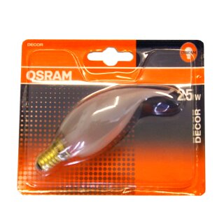 Osram Glühbirne Windstoßkerze 25W E14 Matt Decor Glühlampe warmweiß dimmbar