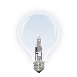 LAES Eco Halogen Glühbirne Globe G95 70W fast 100W E27 klar Glühlampe 70 Watt dimmbar