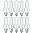 10 x Osram Energiesparlampe 11W = 51W E27 Dulux Value warmweiß 2700K