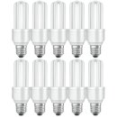 10 x Osram Energiesparlampe 11W = 51W E27 Dulux Value warmweiß 2700K