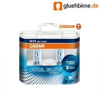 2 x Osram H11 12V 55W Cool Blue Intense PGJ19-2 64211CBI Auto Lampe