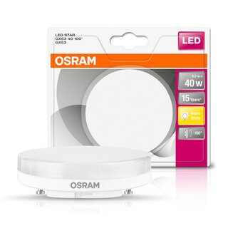 Osram LED Star 4,7W = 40W matt GX53 470lm warmweiß 2700K 100°