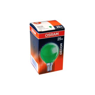 1 x Osram Tropfen Decor Color Grün 25W E14 Matt Glühbirne...
