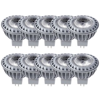 10 x LED Leuchtmittel Reflektor MR16 5W = 35W GU5,3 COB...
