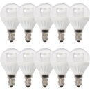 10 x LED Leuchtmittel Tropfen 4W = 30W / 25W E14 klar 320lm warmweiß 2700K