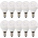 10 x LED Leuchtmittel Tropfen 4W = 30W / 25W E14 klar 320lm warmweiß 2700K