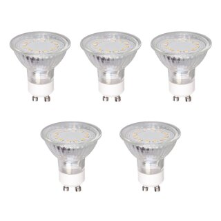5 x LED Leuchtmittel Reflektor 3W = 25W GU10 230lm...