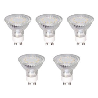 5 x LED Leuchtmittel Reflektor 3W = 25W GU10 230lm warmweiß 3000K flood 110°