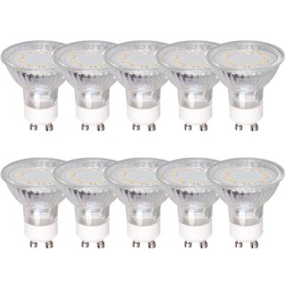 10 x LED Leuchtmittel Reflektor 3W = 25W GU10 230lm...