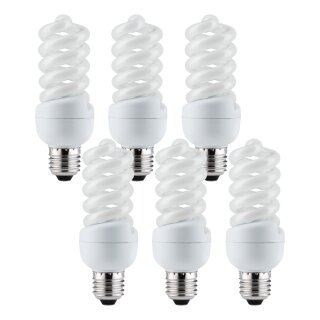 6 x Paulmann ESL Energiesparlampe Spirale 20W E27 warmweiß 2700K 892.40