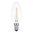 LED Filament Kerze 1W fast 15W E14 klar 100lm Retro extra...