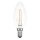 LED Filament Kerze 1W fast 15W E14 klar 100lm Retro extra warmweiß 2200K