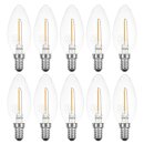 10 x LED Filament Kerze 1W fast 15W E14 klar 100lm Retro...