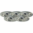 5 x Einbauleuchten Einbaustrahler Set schwenkbar Eisen...