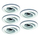 5 x Einbauleuchten Einbaustrahler Set schwenkbar...