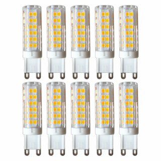 10 x LED Porzellan Stiftsockel Leuchtmittel 4,5W = 40W G9...