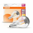 Osram LED Filament Tropfen Kopfspiegellampe 4W fast 40W E14 silber warmweiß 2700K