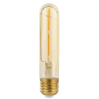 LED Filament Röhre T30x184mm 2W ~ 25W E27 klar Gold Retro Shine warmweiß 2700K