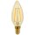 Spectrum LED Filament Kerze 2W = 25W E14 klar Gold Retro Shine warmweiß 2700K