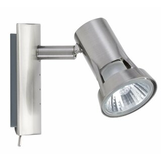 Paulmann Wand- & Deckenleuchte Spotlights Nickel satiniert 1 x 50W GU10 230V Halogen geeignet für LED