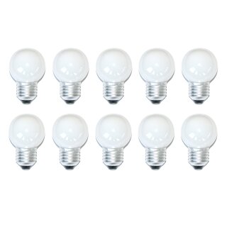 10 x Leuci Glühbirne Tropfen 60W E27 Opal Glühlampe Kugellampe Glühbirnen