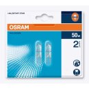 2 x Osram Halogen Stiftsockellampe 50W GY6,35 klar 12V...