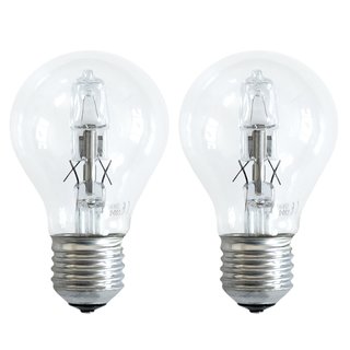 2 x Eco Halogen Glühbirne 70W = 100W / 92W E27 klar dimmbar Glühlampe 2000h warmweiß
