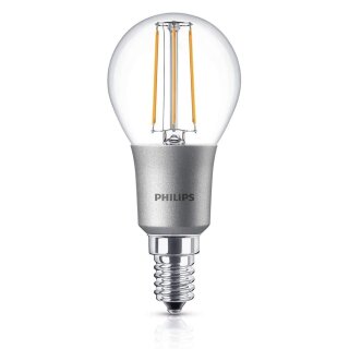 Philips LED Filament Leuchtmittel Tropfen 4,5W = 40W E14 klar warmweiß 2700K DIMMBAR