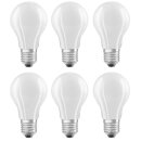 6 x Osram LED Leuchtmittel Birnenform Retrofit 8W = 60W E27 matt warmweiß 2700K DIMMBAR