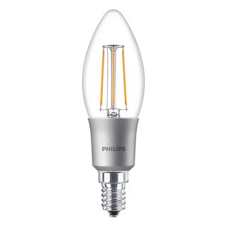 Philips LED Filament Kerze 4,5W = 40W E14 klar warmweiß 2700K DIMMBAR